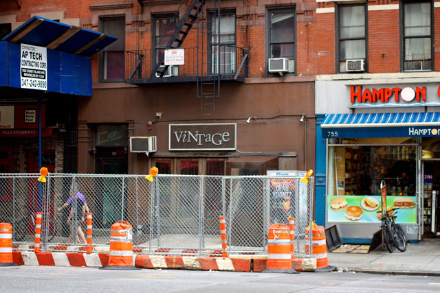 The exterior of the closed Vintage back in June