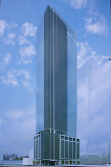 The rendering of the planned tower at 41st & 10th