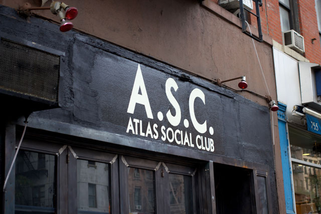 The lackluster signage at the incoming Atlas Social Club