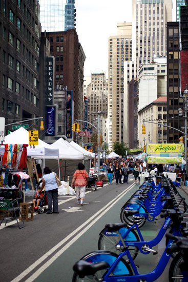 The street fair on Broadway