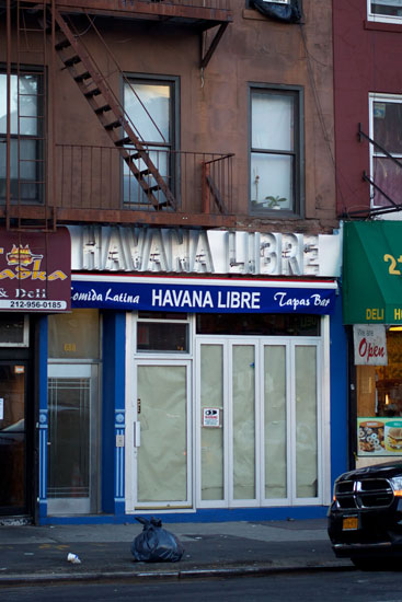 The exterior of the now-closed Havana Libre