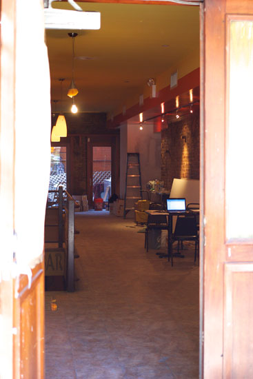 The under-construction interior of the former Swizz restaurant