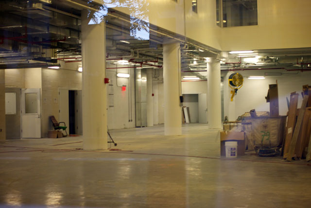 The interior of the future NYPD location