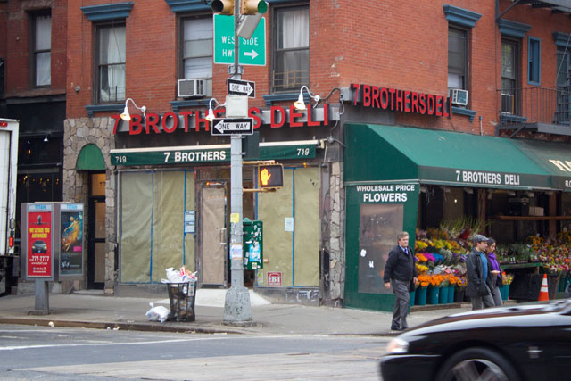 The exterior of the under-renovations 7 Brothers Deli