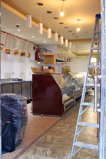 The interior of the under-renovations 7 Brothers Deli