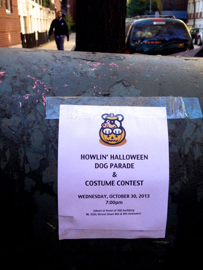 The flyer for the Howlin' Halloween Dog Parade & Costume Contest