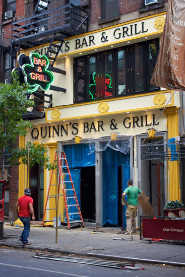 The exterior of the incoming Quinn's Bar & Grill