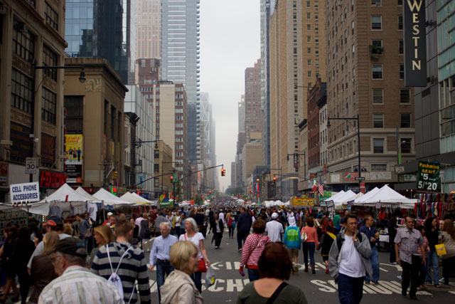 The huge crowds at the street fair
