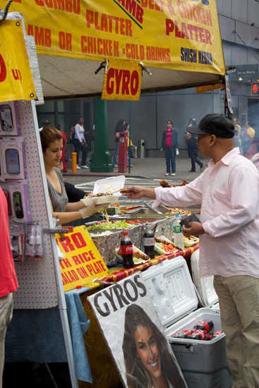 Some of the food at the street fair