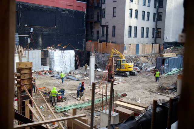 The construction site of 540 West
