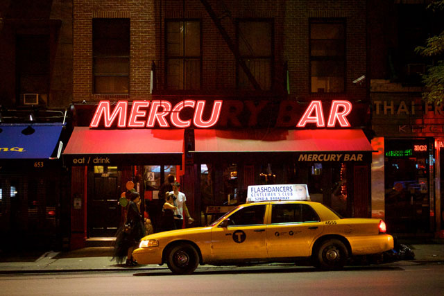 The exterior of Mercury Bar before closing for renovations