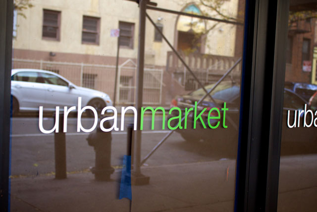 The window signage at the incoming Urban Market