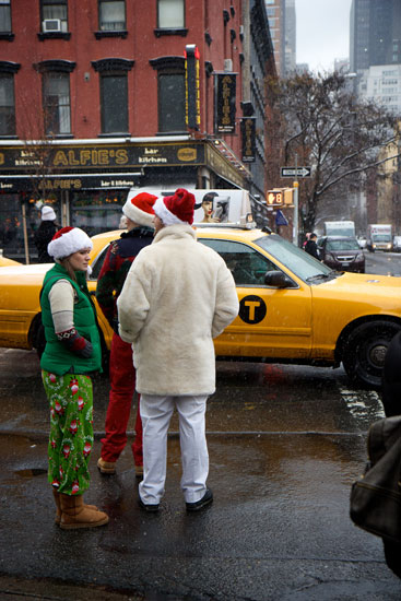 SantaCon attendees in the wrong area