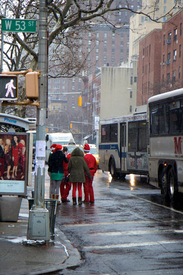 SantaCon attendees in the wrong area