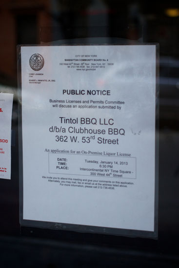 The notice for the incoming Clubhouse BBQ