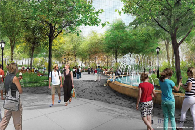 A rendering of the future Hudson Park