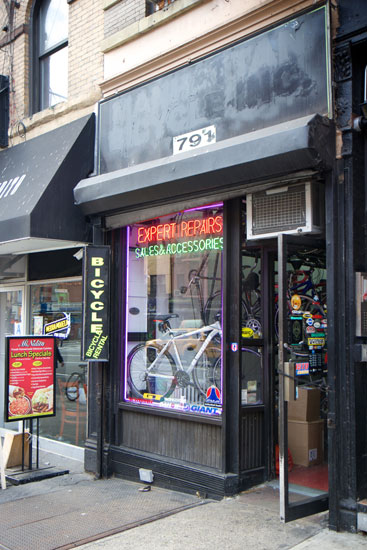 The exterior of the open Manhattan Bicycles