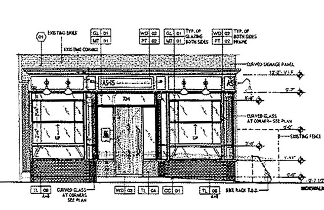 An architectural diagram of the planned exterior of As Is