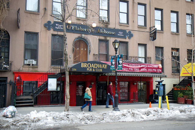 The exterior of the closed O'Flaherty's