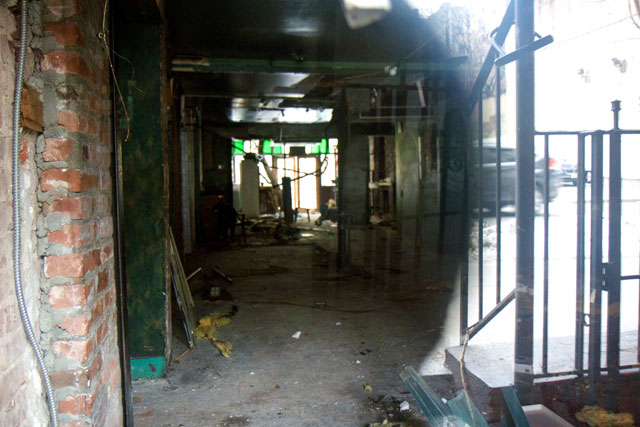 The interior of the closed O'Flaherty's
