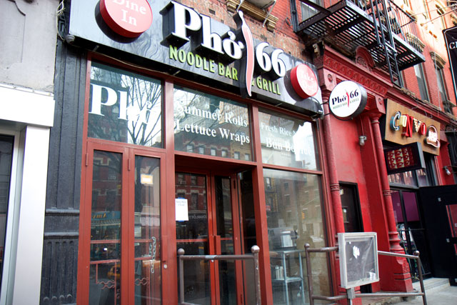 The exterior of the closed Pho 66
