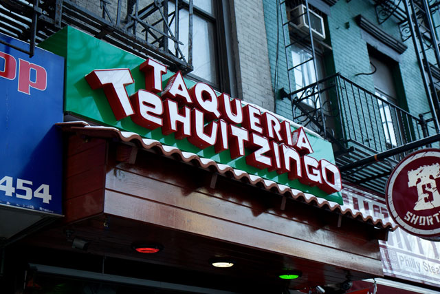 The signage of Tehuitzingo's 9th Ave location
