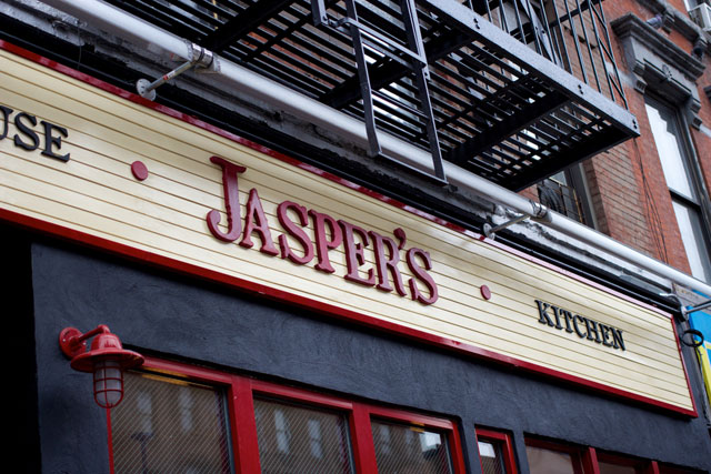 The signage at Jasper's Taphouse