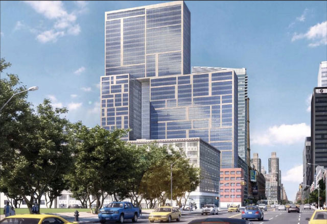 A rendering of the development at 606 W 57th St