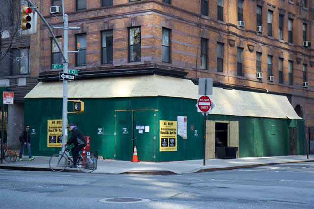 The exterior of Mr Biggs while under renovations