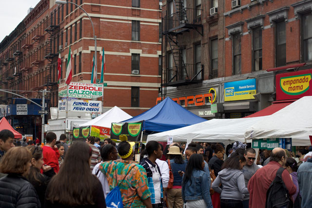 The crowds at the 2013 9th Ave International Food Festival