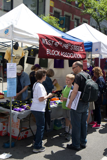 The W 47th-48th St Block Association stall at the food festival