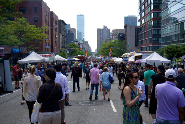 The crowds at the food festival