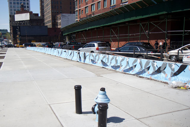 The painting at the pedestrian plaza