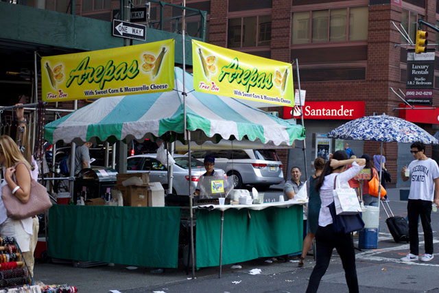 An arepas stall at the 8th Ave street fair