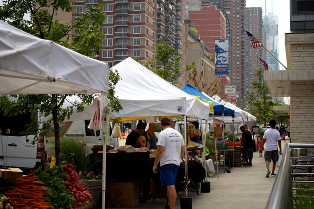 The farmers markets on 42nd St