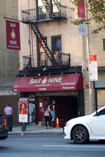 Bar Nine with its interior gutted
