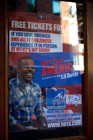 The poster for MTV's Ain't That America, with a typo