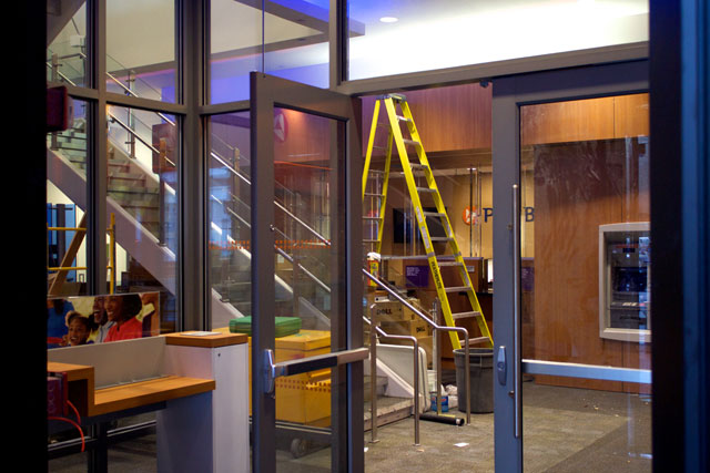 The interior of the incoming PNC Bank