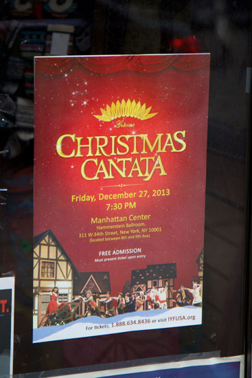 The flyer for the Christams Cantata