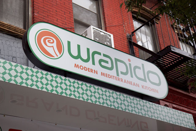 The signage at Wrapido